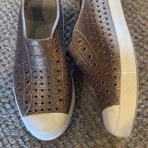 Sparkly Brown Kids Slip-On Water Shoes